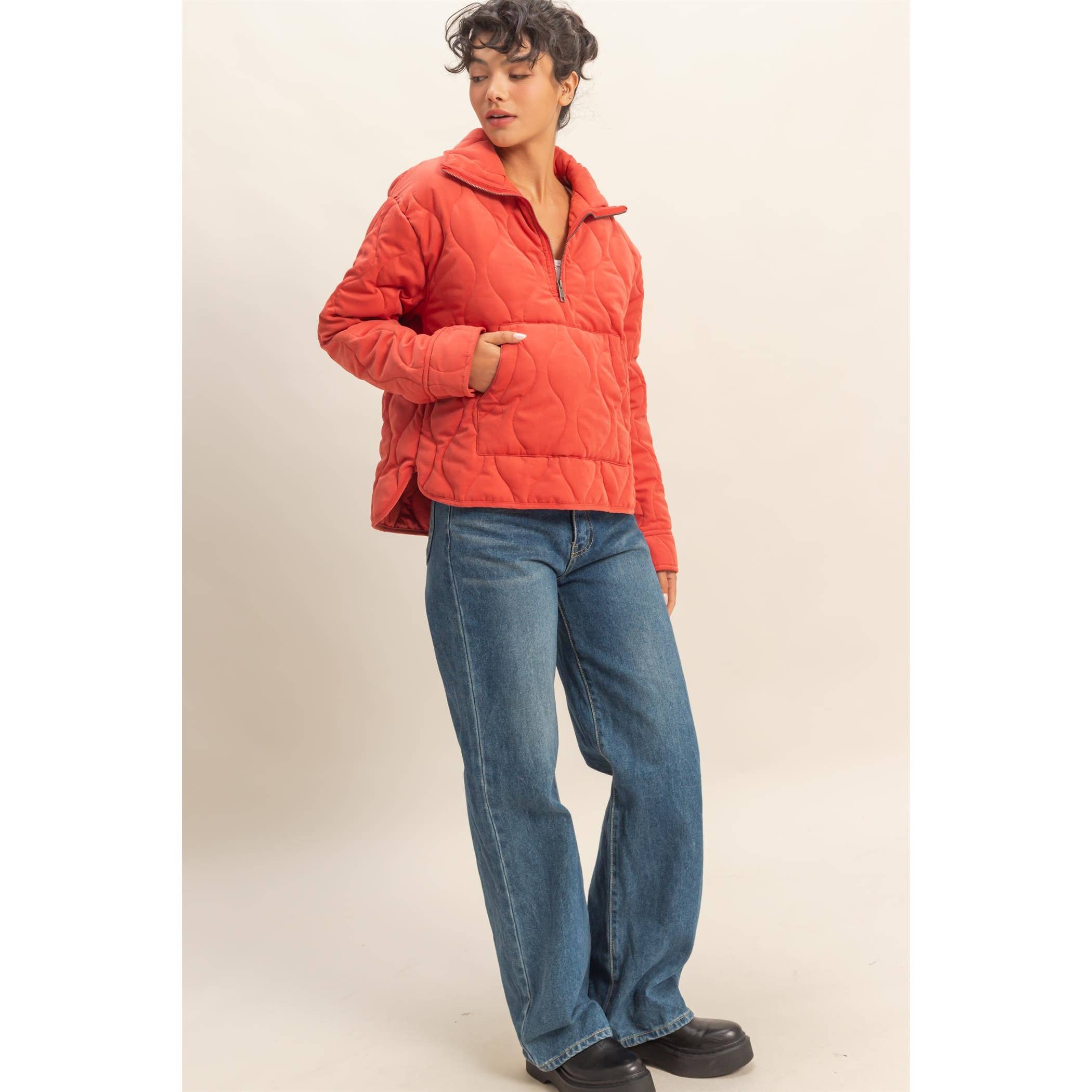 HYFVE - Vendita all'ingrosso Giacca - Donna - Pullover trapuntato a collo alto con mezza zip18