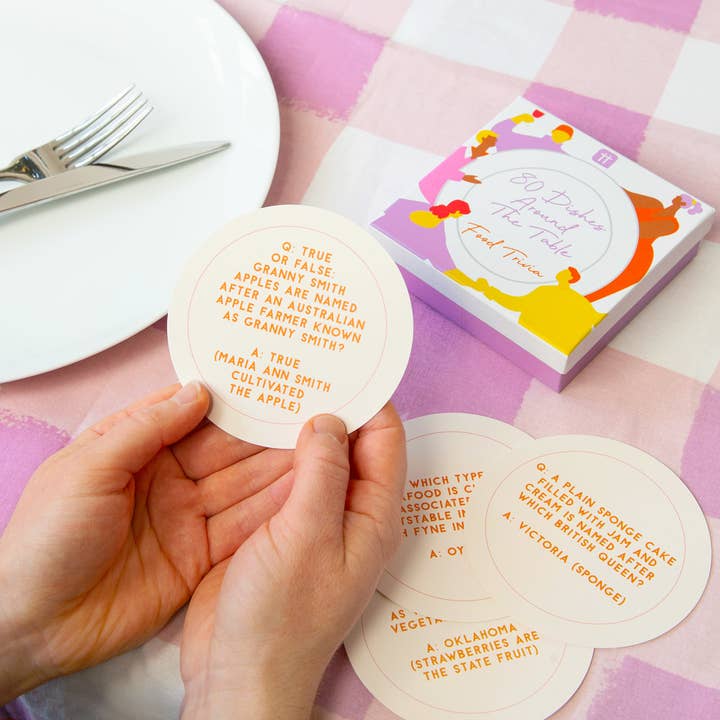 Talking Tables USA - Wholesale Card Game - 80 Dishes Around the Table Food Game | 80 Questions |