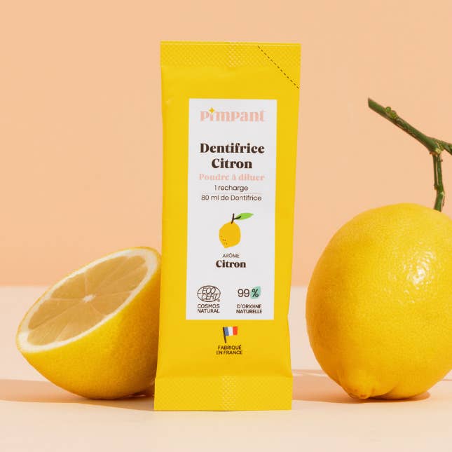 Lemon Toothpaste Powder to Dilute 8 g for wholesale by PIMPANT