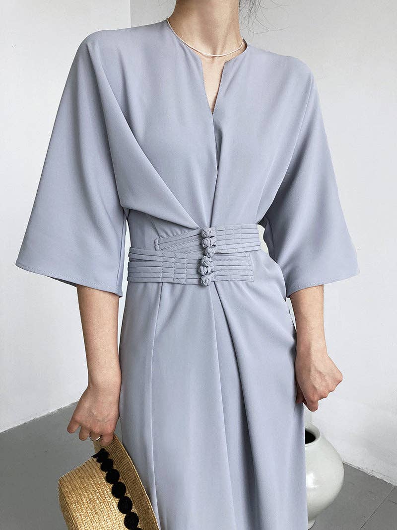 Marayn - Vente Robe – femme - 2025 NOUVELLE Robe Noeud Élégante Moderne Chic Touche Chinoise35