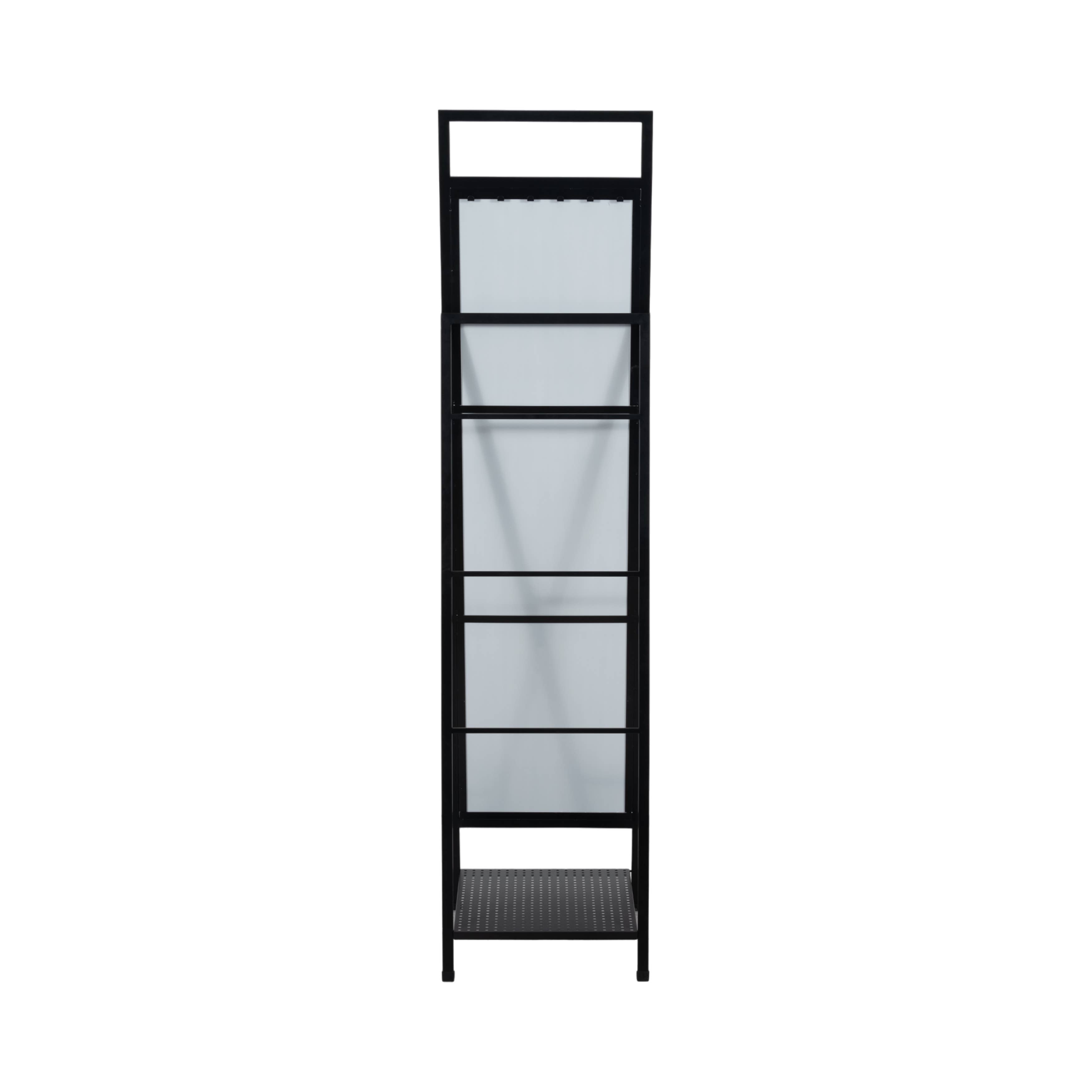 Sagebrook Home - Wholesale Floor Mirror - Floor Mirror - Black Metal Freestanding with Shelf, 63 in.7
