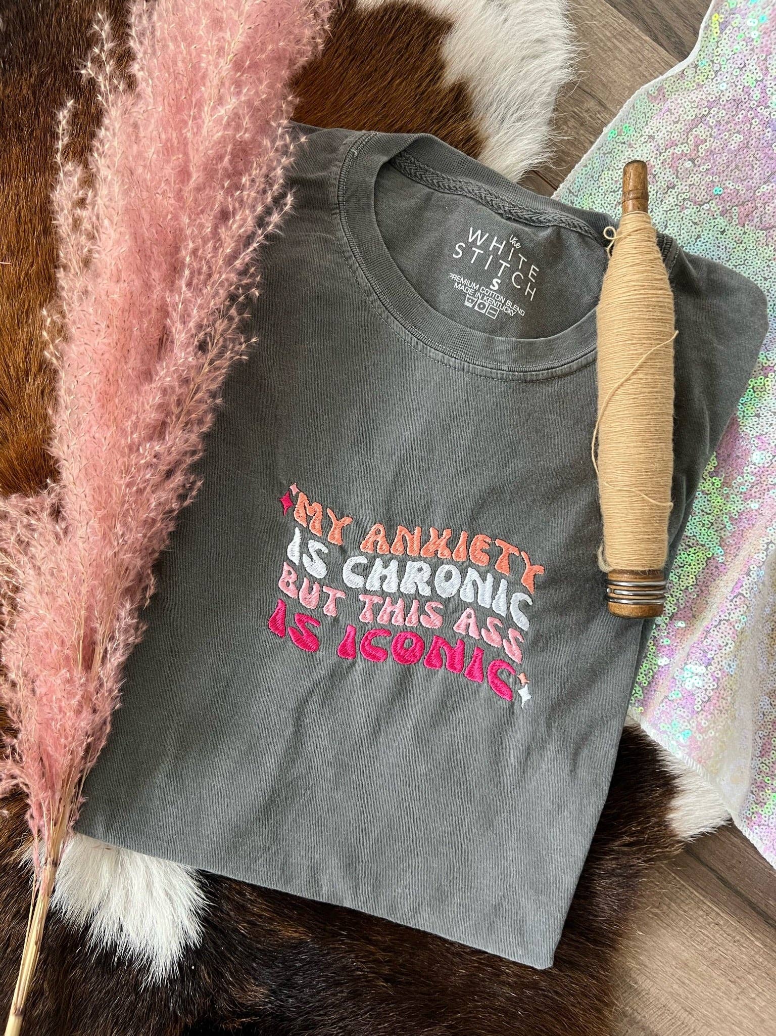 The White Stitch - Wholesale T-Shirt - Women's - Anxiety Is Chronic Tee Shirt