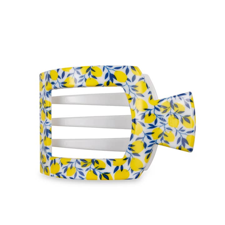 TELETIES - Wholesale Hair Clip - Women's - Flat Square Hair Clip | Large | Limoncello