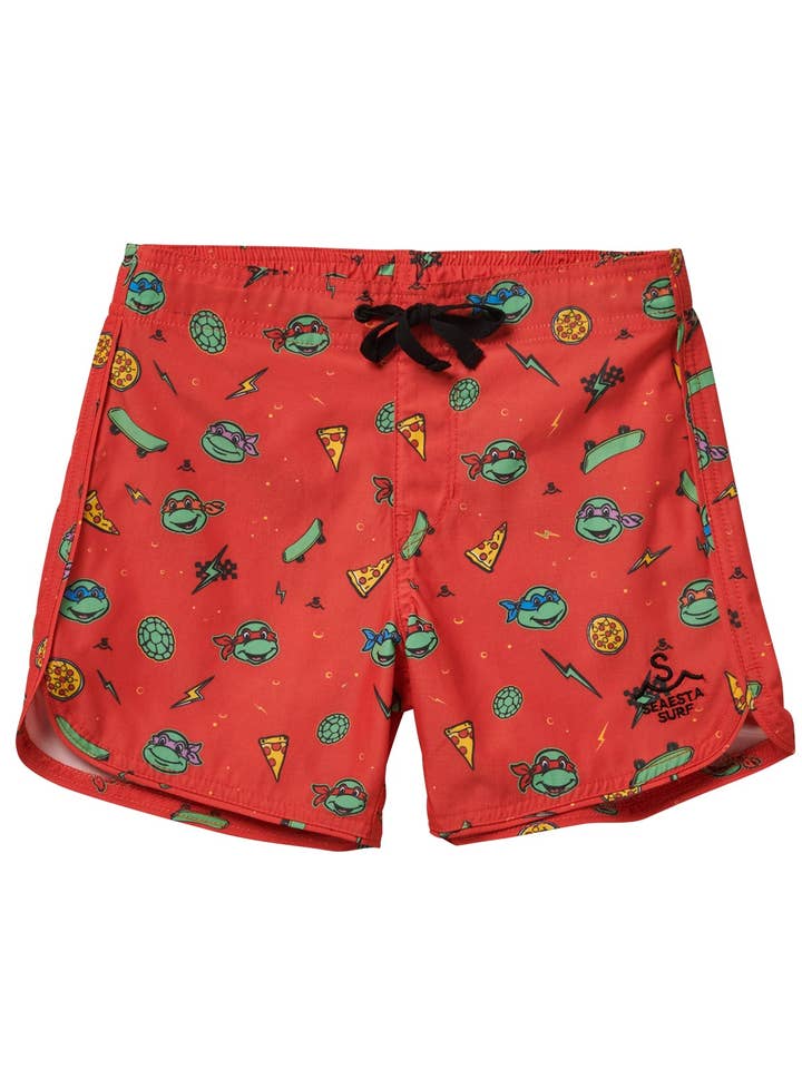 Seaesta Surf – wholesale Badshorts - Herr – Seaesta Surf x Teenage Mutant Ninja Turtles® Turtle Power Boardshorts / Raph Röd