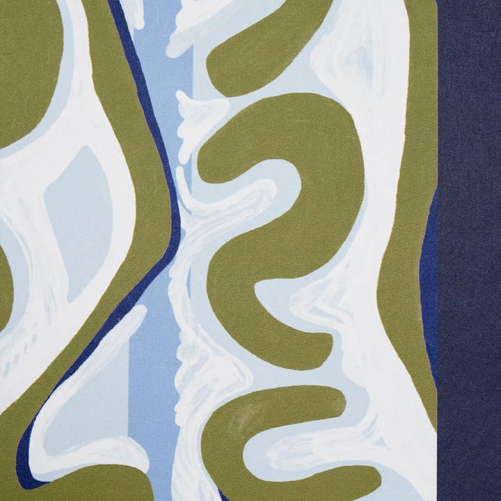 Backdrop - Wholesale Wallpaper - NIGHT AT THE OPERA - DEEP BLUE & OLIVE