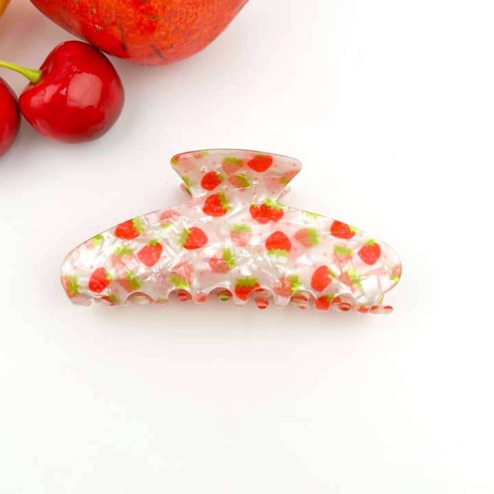 TheDivaSoap - Wholesale Hair Clip - Women's - Fruity Hair Clip, Cherry & Strawberry Hair Claw Clip3