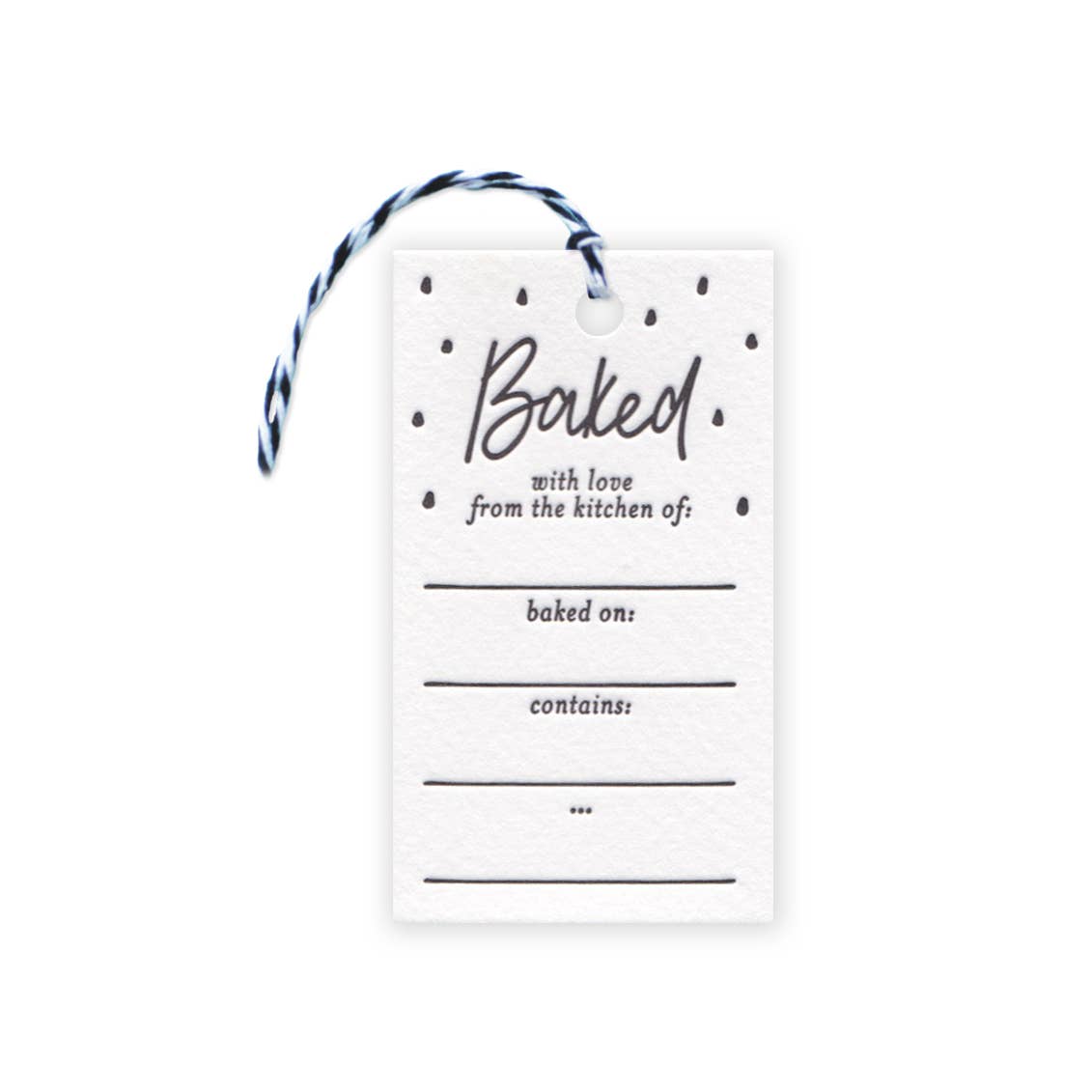KB Paperie - Wholesale Gift Tag - Baked By Tag