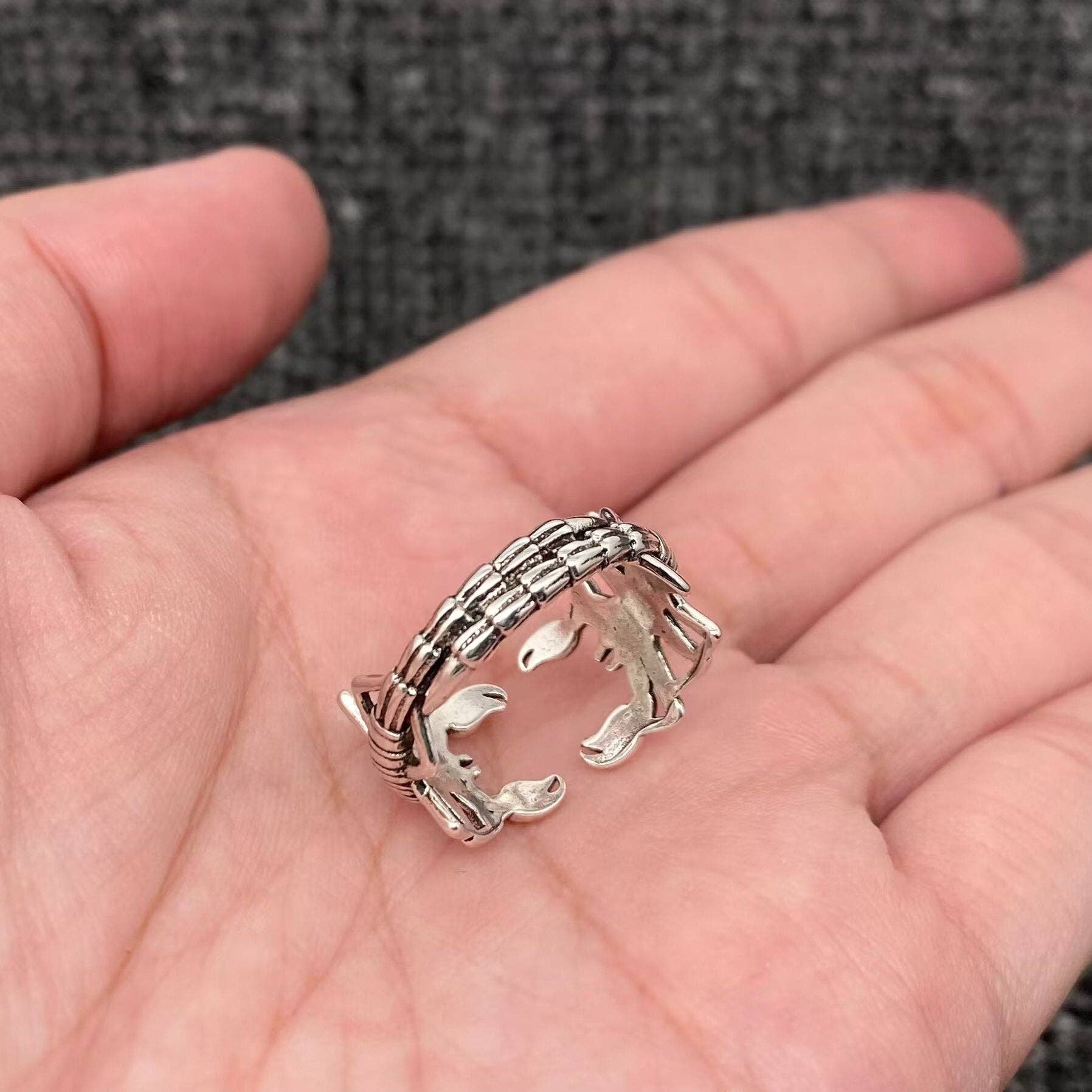 Mio Queena - Wholesale Cocktail/Statement Ring - Double Scorpion Women's Adjustable Ring3