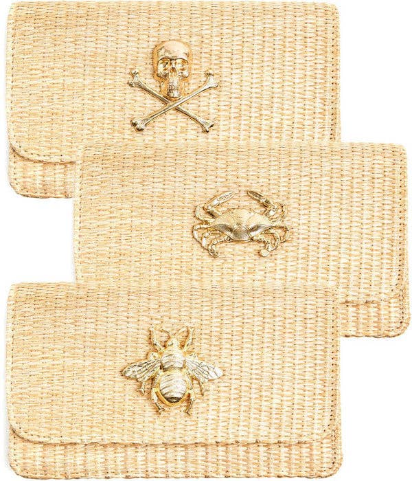 Lisi Lerch - Vente Pochette – femme - Pochette en paille rubis - WS0