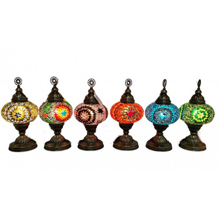 Natto USA - Wholesale Accent/Desk Lamp - Mosaic Table Lamps 6" TL6 * 12 pack assorted *