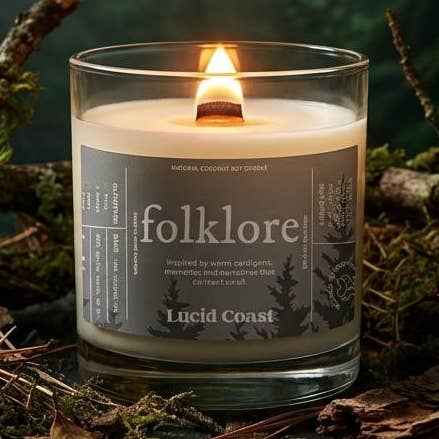 Folklore Candle | Coconut Soy Lotion Candle for wholesale by Lucid Coast | Scented Candles and Perfume