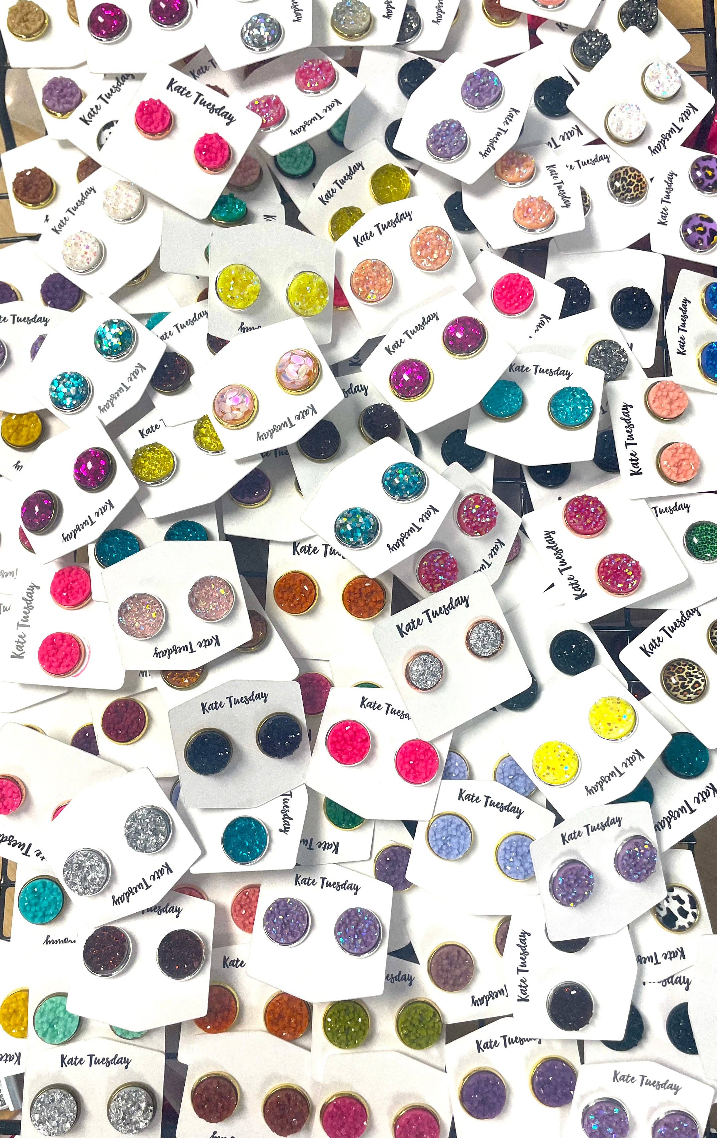 Kate Tuesday Jewelry - Wholesale Stud/Post Earrings - $1 Best Selling Druzy Earring Grab Bags1