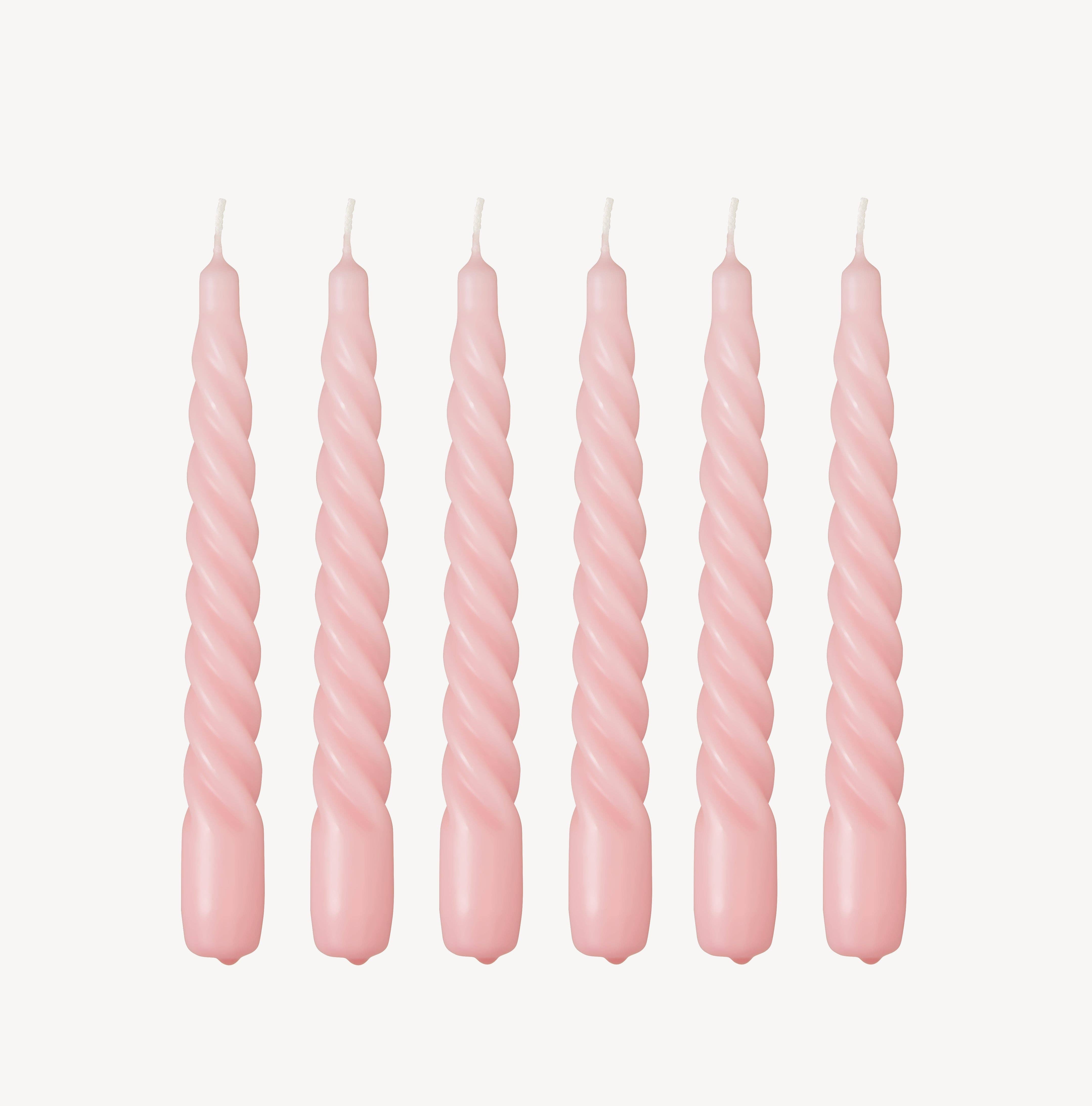 Candle Flair - Venta al por mayor Velas cónicas/candeleros - Vela retorcida - Rosa bebé0