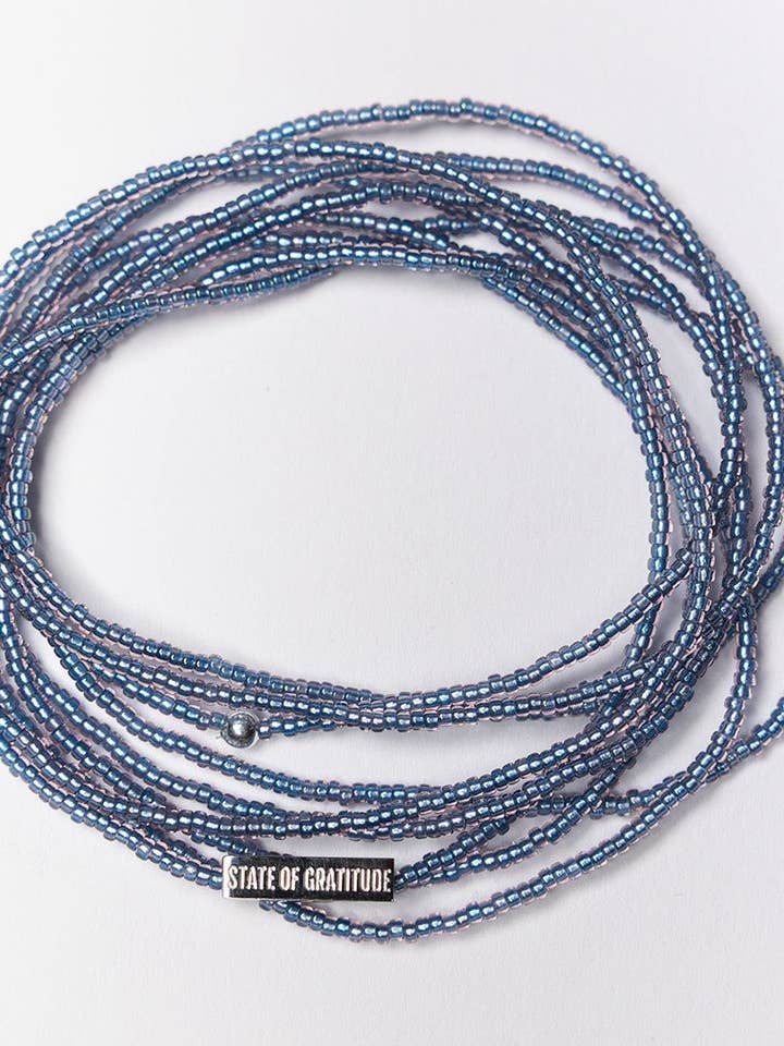 Isblå Avsiktsarmband Wrap för wholesale av State of Gratitude