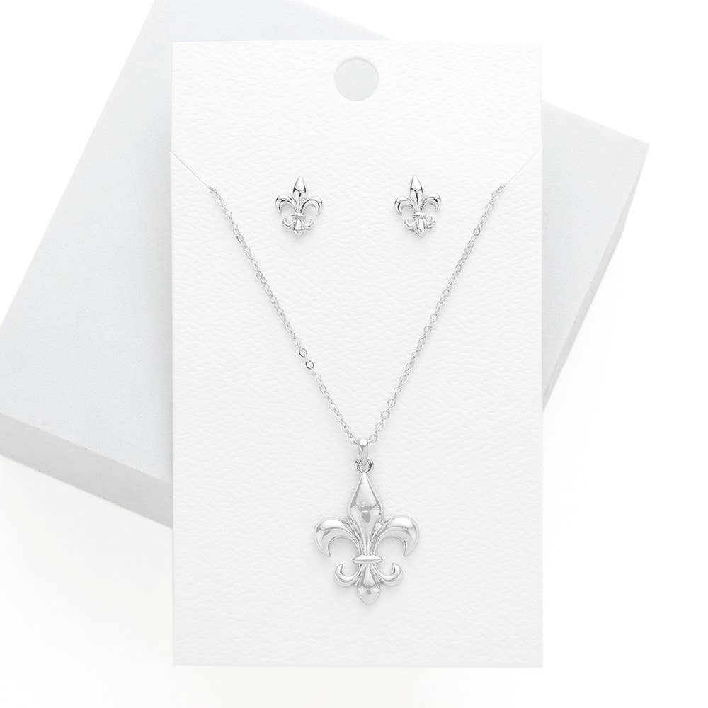 Sensibling Corp. - Wholesale Pendant/Charm Necklace - Metal Fleur de Lis Pendant Necklace2