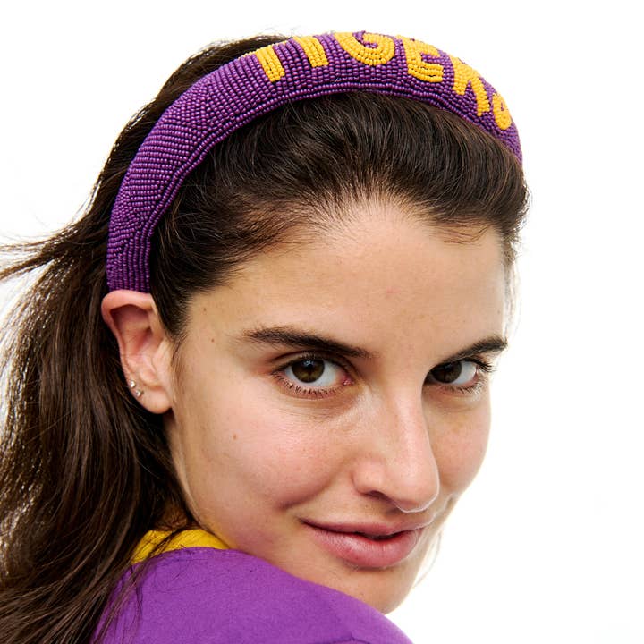 Beaded tigers headband for wholesale by SongLily