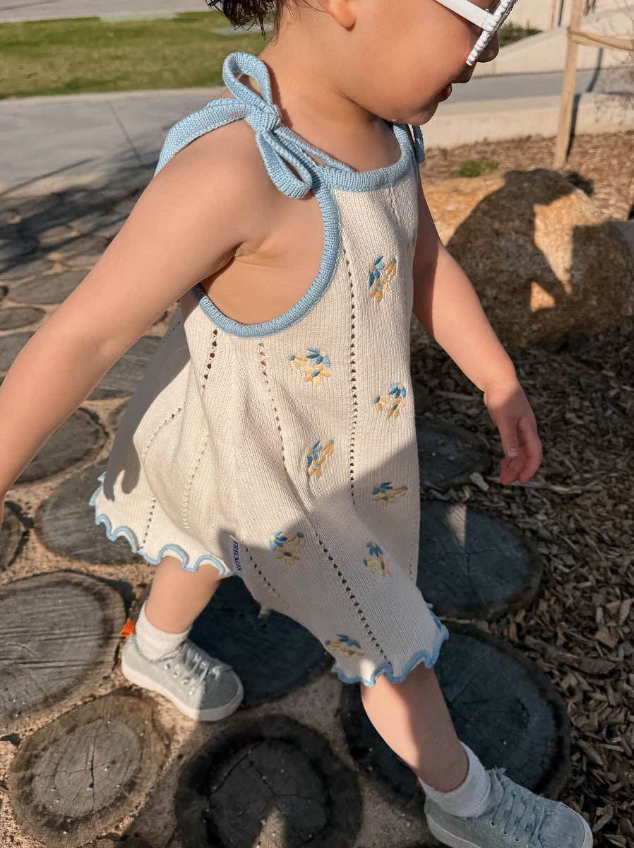 FRECKLES the label - Wholesale Dress - Kids - PRE-ORDER Bloom Pointelle Tie Dress | Pansy6