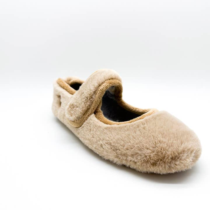 thies - Wholesale Flats - Women's - thies 1856 ® Rec Fur Ballerina vegan beige2