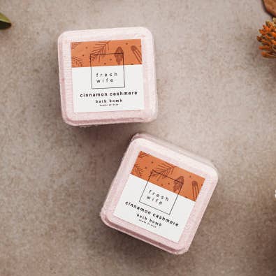 Cinnamon Cashmere Bath Bomb for wholesale by The Fresh Wife Soap Company