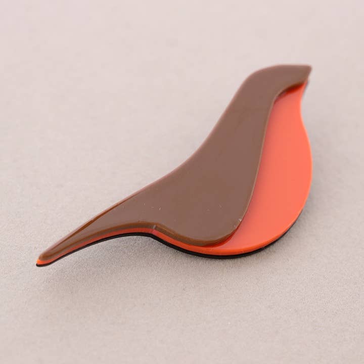 Bicolor Resin Bird Brooch for wholesale by Sonata