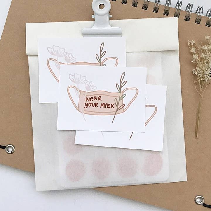 Bär din mask Die Cut klistermärke Flake för wholesale av togetherwithkx