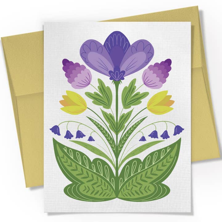Spring Bouquet Card for wholesale by Beckamade