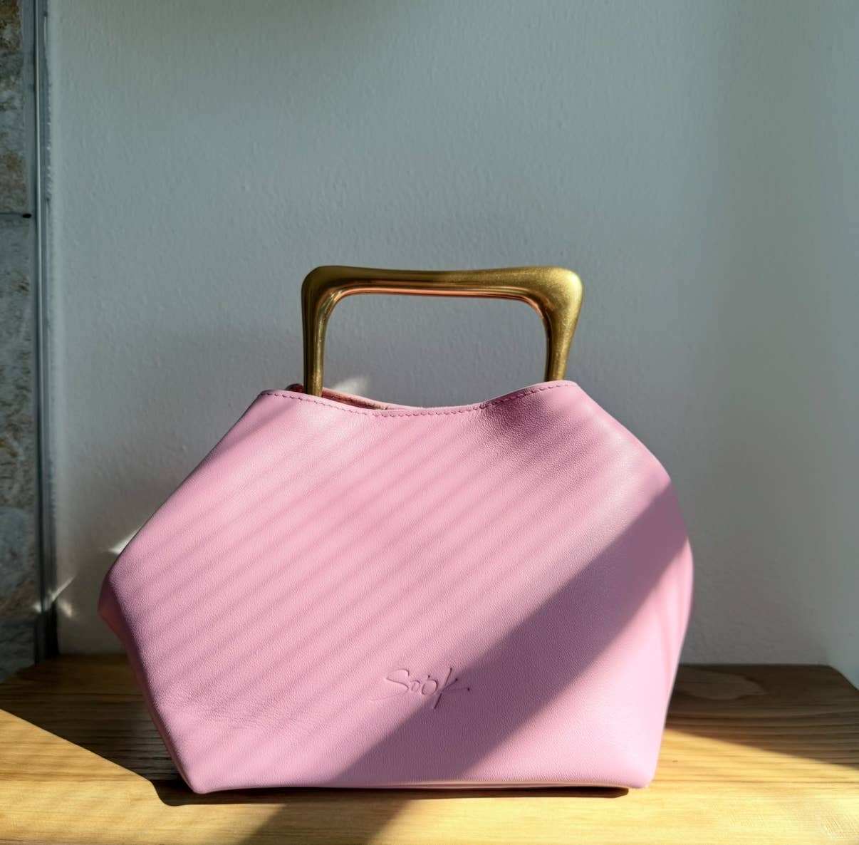 Sook Stainable - Vendita all'ingrosso Borsa con manico - Donna - Sora - Borsa a mano e a spalla in pelle autentica metallizzata6