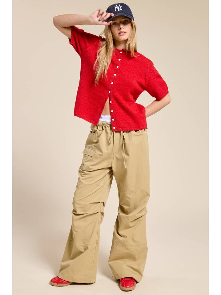 Mimosa - Wholesale Cardigan - Women's - Short Sleeve Button Down Cardigan Top31