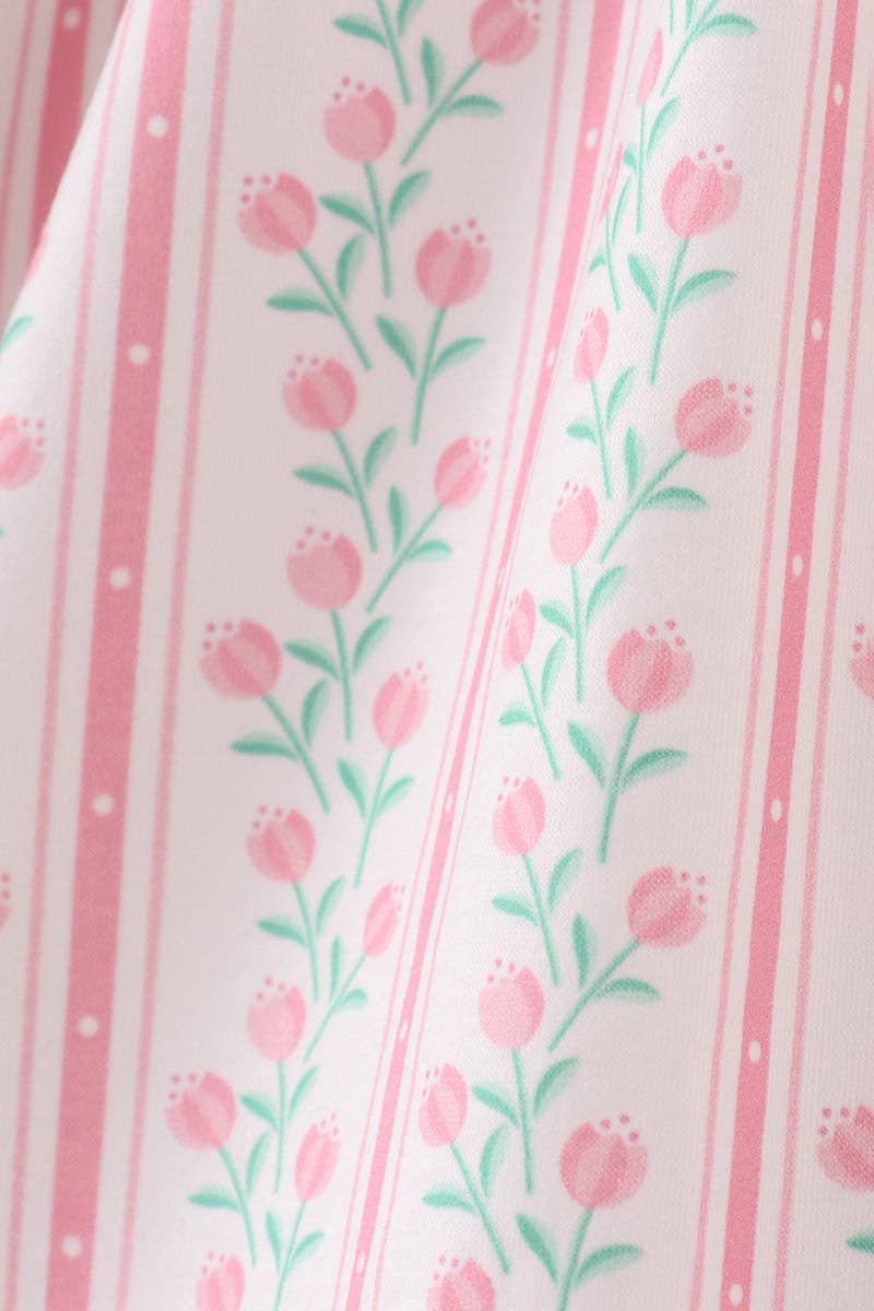 Mom & Co. - Wholesale Dress - Kids - Floral tulip smocked ruffle dress3