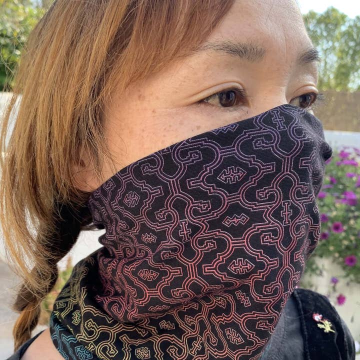 Copia de Mascarilla Shipibo Degradado - Negro para venta al por mayor de symbolika