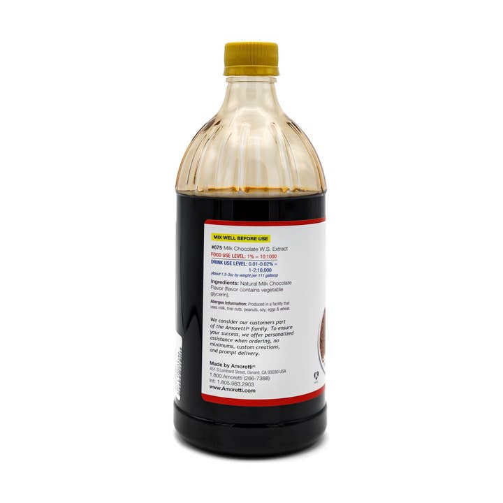 Amoretti - Wholesale Vanilla/Fruit Extract - Milk Chocolate Extract Water Soluble