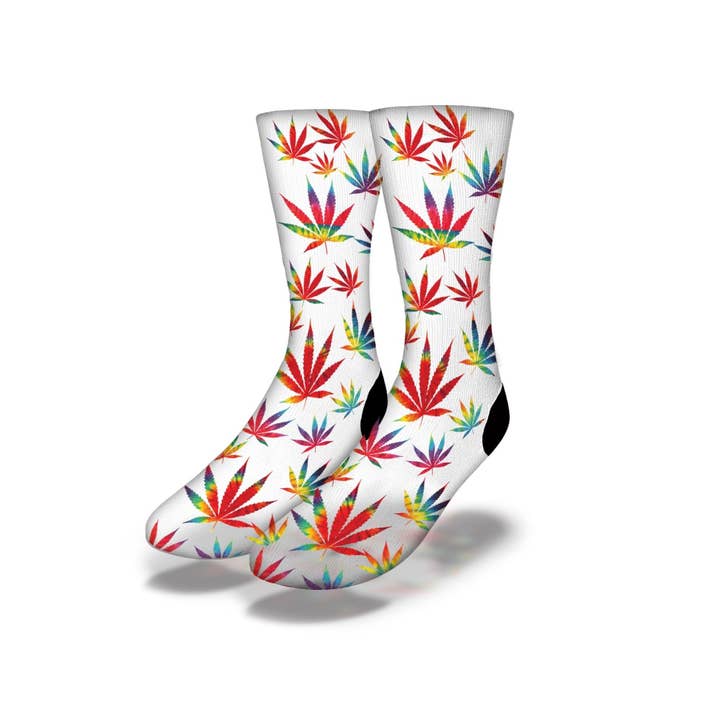 Cannabis L Select From Tye-Dye Socks for wholesale by Savvy Sox