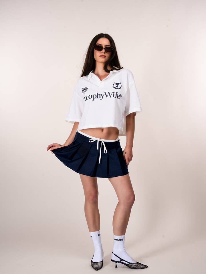 Trophy Wife Boxy Rugby Shirt for wholesale by BRIDEMERCH