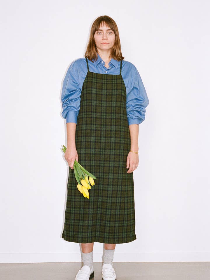 Gigi check dress for wholesale by Pulpe