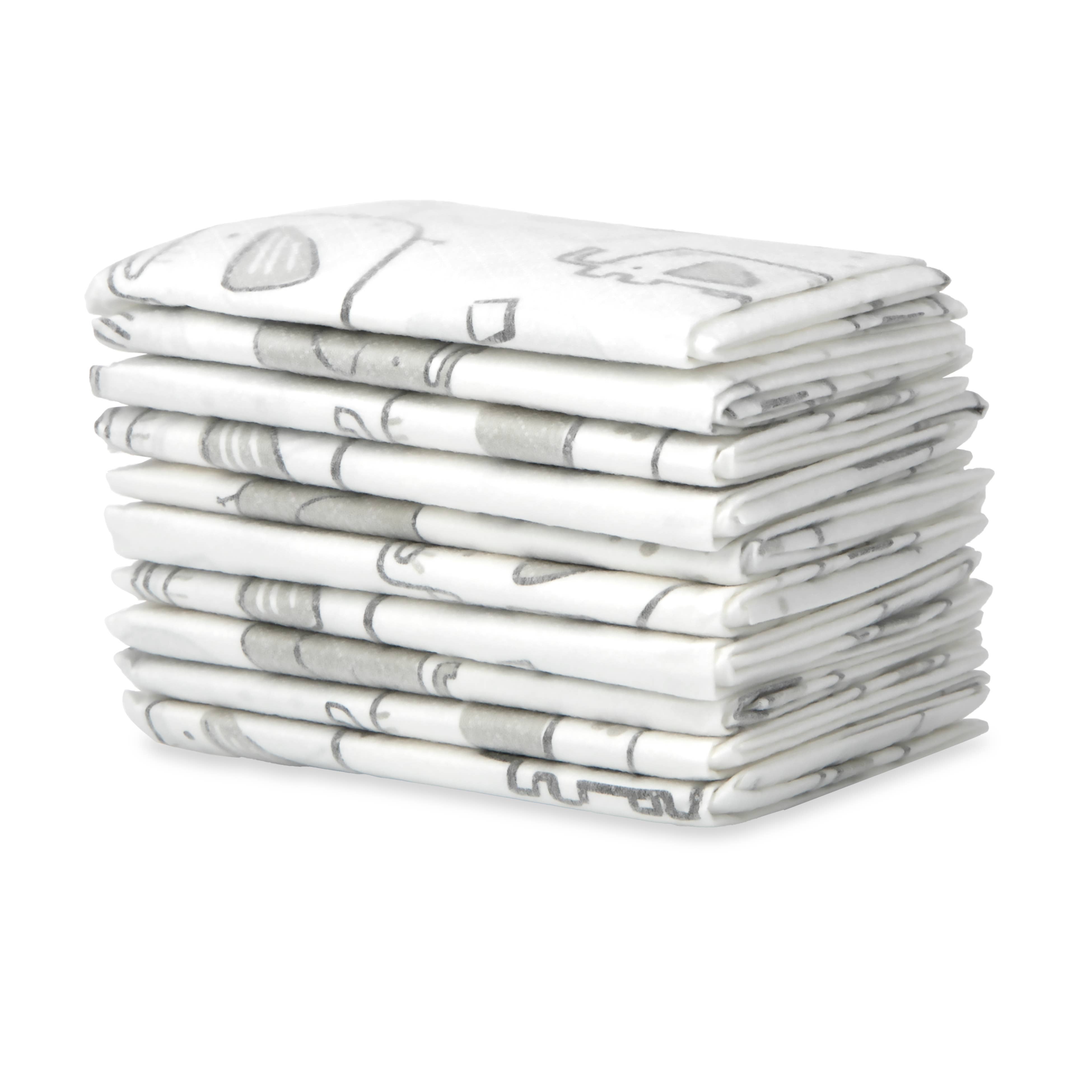 Dr. Talbot's - Wholesale Changing Mat/Pad - Baby - 10 Pack Absorbent Travel Diaper Changing Pad, Gray Elephant3