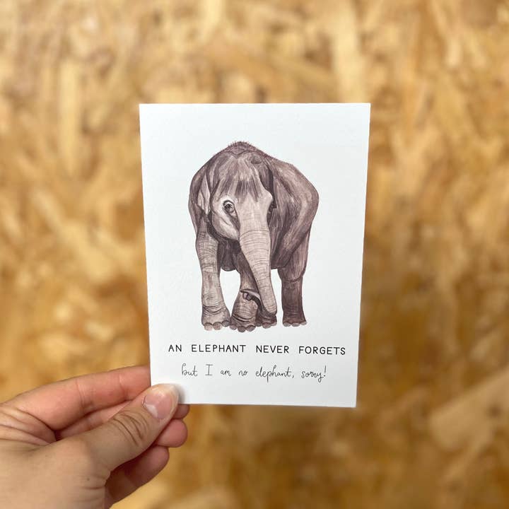 This Thursday - Wholesale Everyday Greeting Card - Elephants Never Forget Card