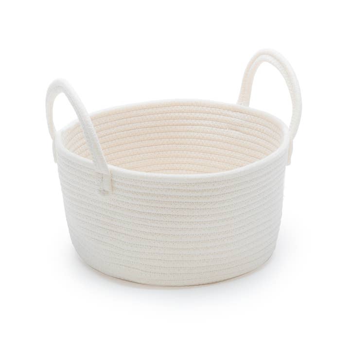 Little Nature Lover - Wholesale Basket - Cotton Rope Basket Medium 11.5" x 10.5" x 6" with handles