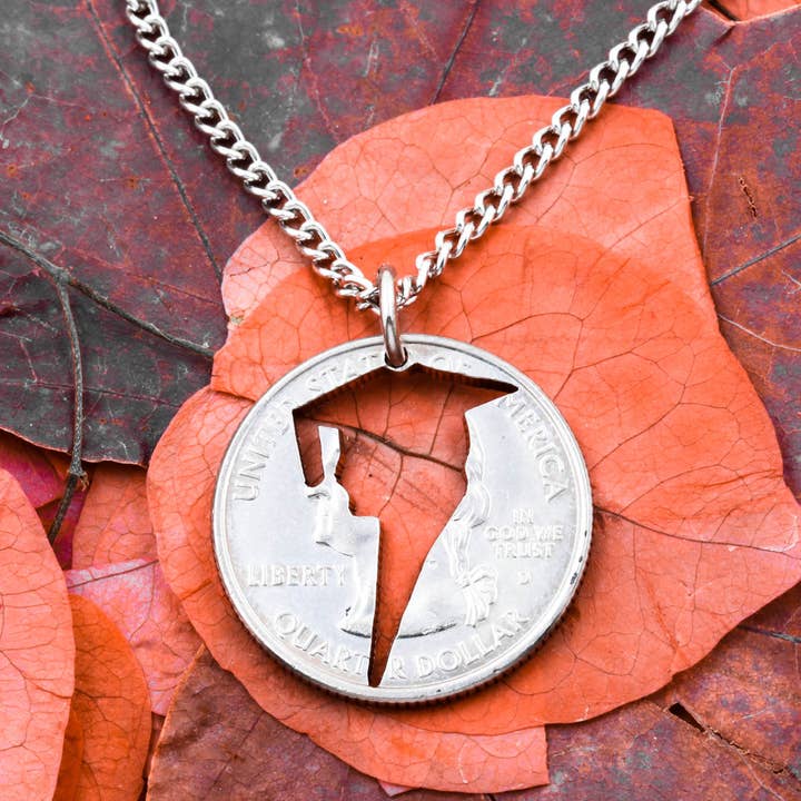 Graduate Silhouette Necklace, Boy or Girl, High School or College Graduate for wholesale by NameCoins