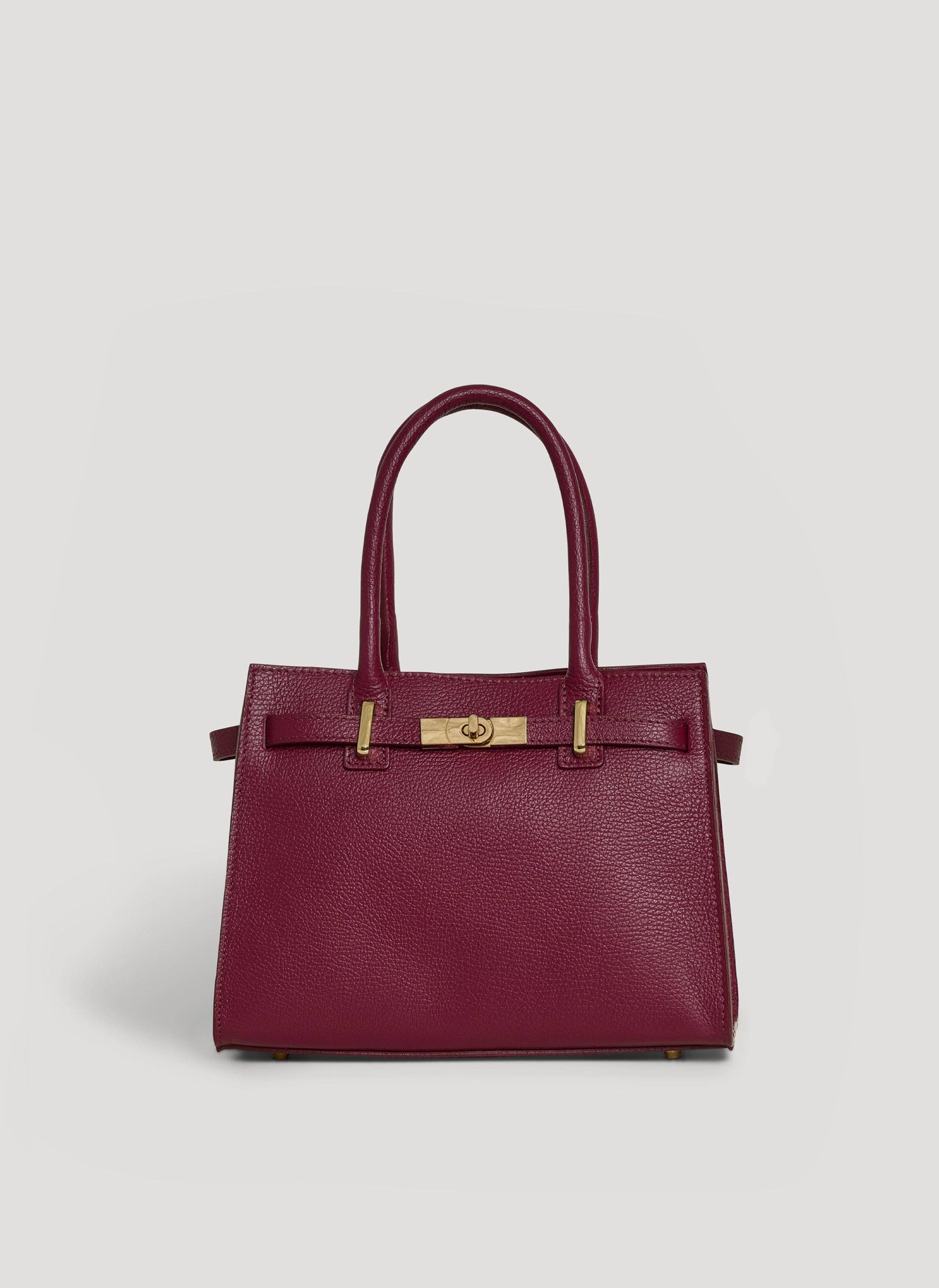 Prestige Milano - Wholesale Tote Bag - Women's - Borsa Grace in pelle Togo bordeaux