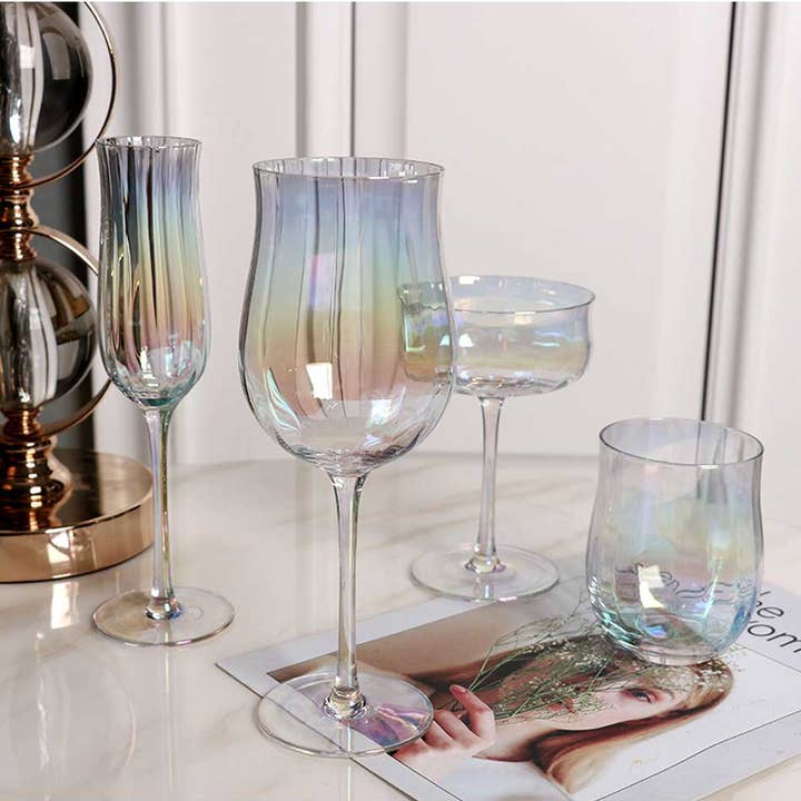 TUTU Home - Venta al por mayor Copas de champán - Vaso para flauta ondulada clásica «Petal»