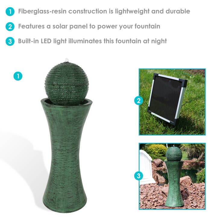 Sunnydaze Decor - Wholesale Outdoor Ornament/Decor - Desert Spring Solar Water Fountain with Battery/Pump - 30 in2