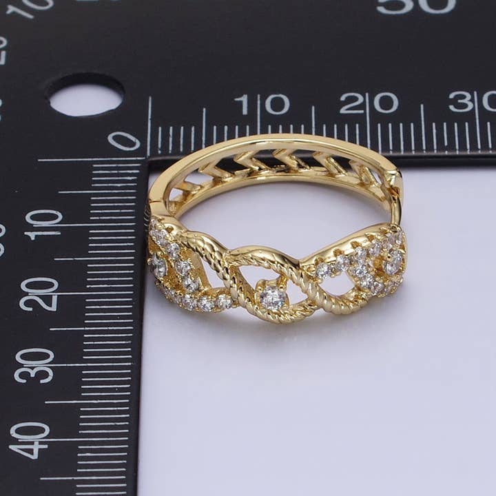 Aim Eternal - Venta al por mayor Pendientes de aro pequeños - Aros de aro sin fin con filigrana cúbica trenzada y chapados en oro