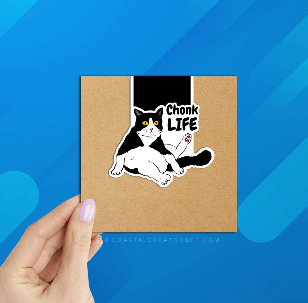 Coastal Creators of Connecticut - Wholesale Bookmark - Chonk Life Fat Cat Reversible Magnetic Bookmark (Packaged)1