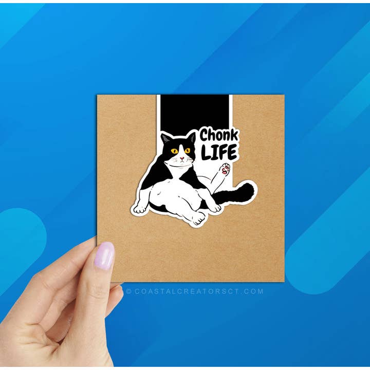 Coastal Creators of Connecticut - Wholesale Bookmark - Chonk Life Fat Cat Reversible Magnetic Bookmark (Packaged)1