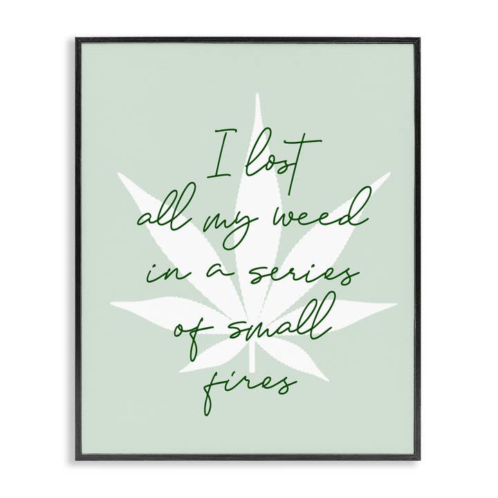 Grappige Wiet Spreuk Ingelijste Kunst voor wholesale door Stupell Industries
