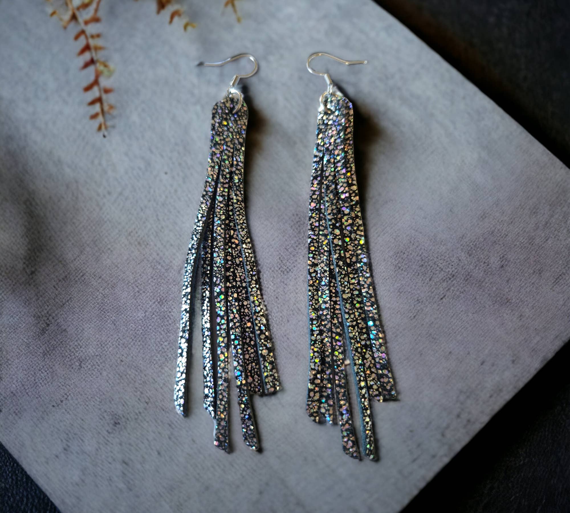 Bushleys Beauties, LLC - Wholesale Tassel Earrings - Black Dazzle Fringe