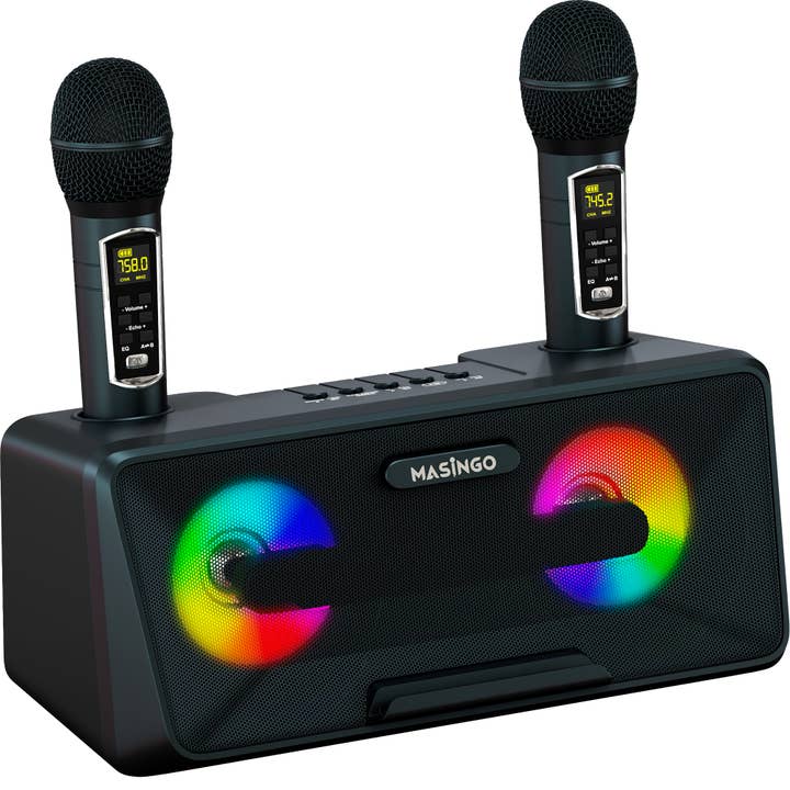 Masingo - Wholesale Speakers - MASINGO Portable Karaoke Machine with LED Lights - Presto G2