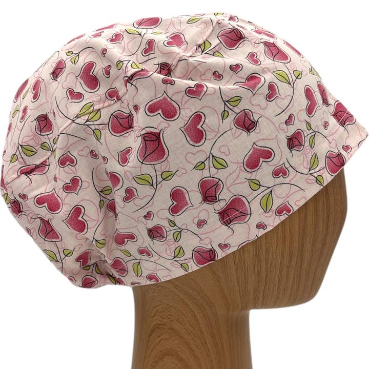 SewingLabPlus - Wholesale Head Scarf - Women's - Valentine's Day Scrub Cap Euro Style Scrub Hat 0