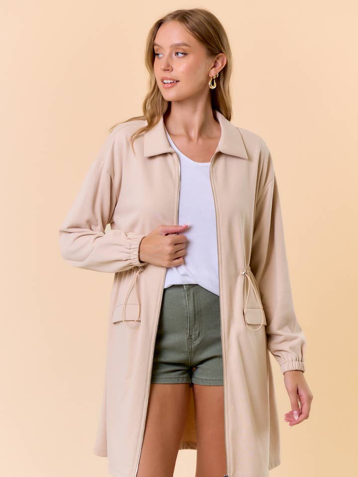 Fransk frottéklänning med dragsko med dragkedja och dragkedja - 27808D för wholesale av Doe and Rae