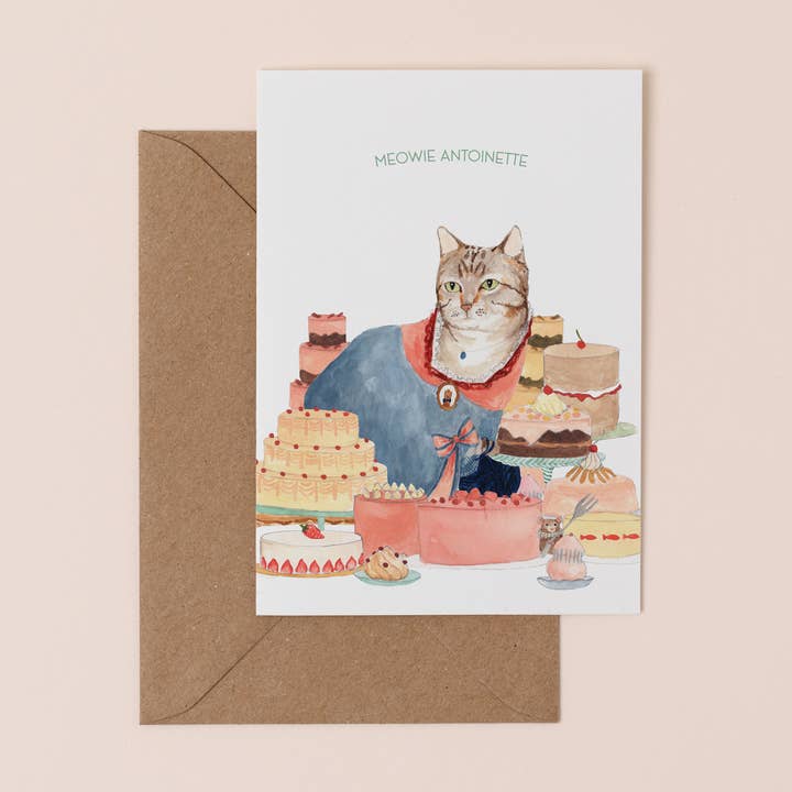 Meowie Antoinette Card voor wholesale door Mister Peebles